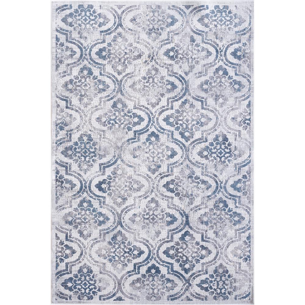 Dynamic Rugs 1672 115 Mosaic 5 Ft. 3 In. X 7 Ft. 7 In. Rectangle Rug in Cream/Grey/Blue